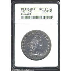 1801 50C--Cleaned--ANACS. AU Details, Net XF45. O-102, High R.4. Well struck and uniformly bold. The