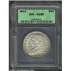 1812 50C AU58 ICG. O-107, R.1. The reverse has multiple heavy die clash lines (as struck), with the.