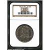 1817 50C AU58 NGC. O-103, R.2. Steel color, lustrous surfaces, with some rainbow toning around the p