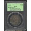 1836 50C Reeded Edge XF45 PCGS. Deep peripheral sea-green patina, while tan-gold color outlines the.