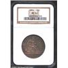 Image 1 : 1854 50C Arrows MS64 NGC. A well struck near-Gem that has deep rose-gold and sea-green patina. A cur