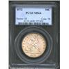 Image 1 : 1872 50C MS64 PCGS. Sharply struck with bright, semi-prooflike fields. Each side has hazy, light gra