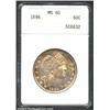 1896 50C MS60 ANACS. The 1 in the date is lightly repunched below the upper serif. The borders have.