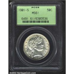 1901-S 50C MS61 PCGS. Both sides are crisply impressed with few, if any, areas of incompleteness. Un