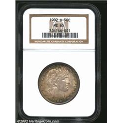 1902-O 50C MS65 NGC. As rare as this issue is in the finer Mint State grades, it is perhaps even rar