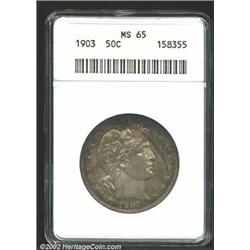 1903 50C MS65 ANACS. While this issue's original mintage of 2.2 million pieces is respectable for th