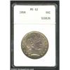 1904 50C MS62 ANACS. Rich sea-green and lilac patina. A well struck Barber Half that has good luster