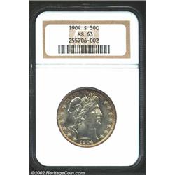 1904-S 50C MS63 NGC. At the time that the book The Complete Guide to Barber Half Dollars went to pre