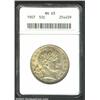 1907 50C MS63 ANACS. Medium gray and gold patina. A sharply struck coin that has decent luster and a