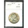 1907-D 50C MS61 ANACS. The margins have rich gold and electric-blue colors. Portions of the lower ob
