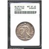 1916-S 50C--Cleaned--ANACS. AU Details, Net XF45. The obverse has faint yellow-gray color, while the
