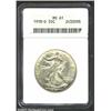1918-D 50C MS61 ANACS. The obverse has a familiar faint gold color, while the reverse has more inter