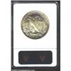1918-D 50C MS63 ANACS. Speckled golden-brown and steel-blue patina. A highly lustrous example of thi