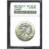 Image 1 : 1919 50C--Cleaned--ANACS. Unc Details, Net AU55. The apricot-gold patina is attractive. A lustrous s