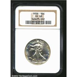 1938 50C PR68 NGC. There is illimitable depth of reflectivity in the fields, which are veiled in lov
