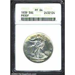 1939 50C PR64 ANACS. Milky lemon-gold patina. A well struck near-Gem that has virtually pristine sur