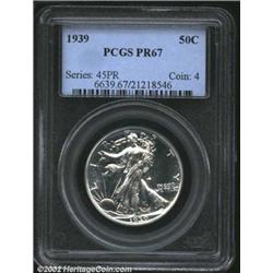 1939 50C PR67 PCGS. A brilliant and exquisitely struck Superb Gem with gorgeous surfaces. Portions o