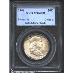 1948 50C MS66 Full Bell Lines PCGS. Richly speckled with russet-brown patina. Although the strike is