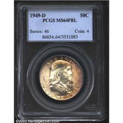 1949-D 50C MS64 Full Bell Lines PCGS. Lustrous and attractively toned on the right portion of each s