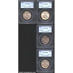 1949-S 50C MS66 PCGS, sharply struck and lustrous with immaculate surfaces; 1958 MS66 PCGS, deep con