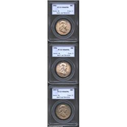 1952 50C MS66 Full Bell Lines PCGS, lovely, speckled, olive-russet Mint Set toning adorns the frosty