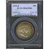 Image 1 : 1952-D 50C MS65 Full Bell Lines PCGS. The golden-brown patina is most intense at the borders, while.