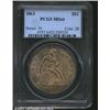 Image 1 : 1863 S$1 MS64 PCGS. The 1863 is a low mintage Seated Dollar that was struck at the height of the Civ