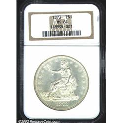 1873 T$1 MS64 NGC. The present sale notwithstanding, the 1873-P is a noteworthy condition rarity in.