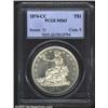 Image 1 : 1874-CC T$1 MS63 PCGS. Medium CC. Trade Dollar production at the Carson City Mint ratcheted up to 1.