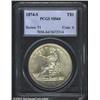 Image 1 : 1874-S T$1 MS64 PCGS. Even though 2.5 million pieces were struck of this issue, it is surprisingly s