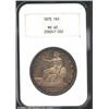Image 1 : 1875 T$1 MS62 NGC. Type I Obverse / Type II Reverse. Due to their proximity to the Orient, the San F