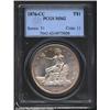 Image 1 : 1876-CC T$1 MS62 PCGS. Type I Obverse / Type II Reverse. Tall CC. This coin was previously offered a