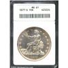 Image 1 : 1877-S T$1 MS61 ANACS. A nicely struck representative with extensive luster and lovely peripheral go