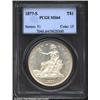 Image 1 : 1877-S T$1 MS64 PCGS. Large S, Heavy Date. Breen-5810. The first two digits in the date are joined..