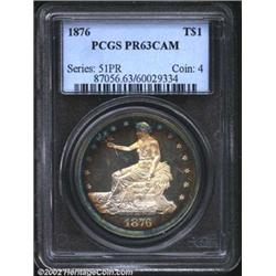 1876 T$1 PR63 Cameo PCGS. Some might consider a PR63 as not quite enough of a coin for their set. Ho