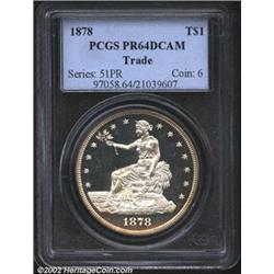 1878 T$1 PR64 Deep Cameo PCGS. On February 22, 1878, Secretary of the Treasury John Sherman (brother