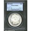 Image 1 : 1878 8TF S$1 MS65 PCGS. Satiny white surfaces with noticeable reflectivity in the fields. The strike