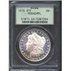 Image 1 : 1878 8TF S$1 MS64 Deep Mirror Prooflike PCGS. The lower obverse border has a band of rich gold color