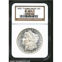 1878 7TF S$1 Reverse of 1878 MS66 Prooflike NGC. A brilliant and flashy Gem with abundant eye appeal