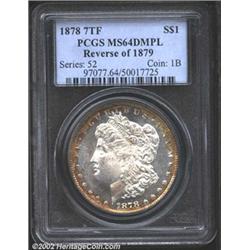 1878 7TF S$1 Reverse of 1879 MS64 Deep Mirror Prooflike PCGS. A very scarce DMPL variety and seldom.