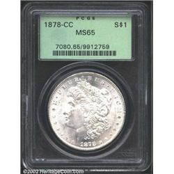 1878-CC S$1 MS65 PCGS. A well struck and brilliant Gem with flashy luster and immaculate preservatio
