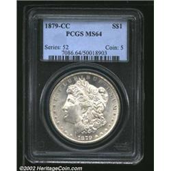 1879-CC S$1 MS64 PCGS. An ever-popular date, the present example is certainly premium quality for th