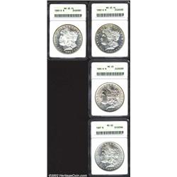1880-S S$1 MS65 Prooflike ANACS, a wonderful flashy Gem; 1882-S MS65 Prooflike ANACS, a mirrored Gem