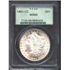 Image 1 : 1881-CC S$1 MS66 PCGS. The borders have just a hint of gold patina. A flashy and well struck Gem wit