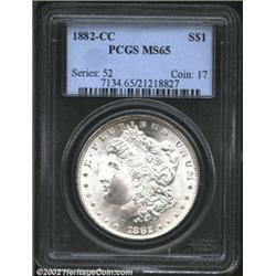 1882-CC S$1 MS65 PCGS. A brilliant and lustrous Gem with a bold strike and carefully preserved field