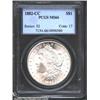 Image 1 : 1882-CC S$1 MS66 PCGS. A razor-sharp Gem that has flashy cartwheel luster and mildly reflective fiel