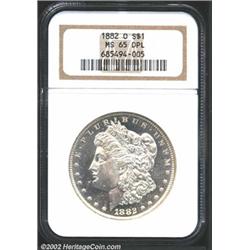 1882-O S$1 MS65 Deep Mirror Prooflike NGC. The 1882-O (6 million coins produced) is not a great rari