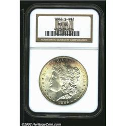 1882-S S$1 MS66 NGC. A well struck and highly lustrous Gem that has impressive surfaces and attracti