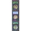 1885 S$1 MS65 ICG, well struck with multicolored obverse toning; 1886 MS65 PCGS, minimally abraded s