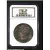 1887 S$1 MS66 NGC. The obverse has deep aqua, gold, and turtle-green colors, while the reverse is es